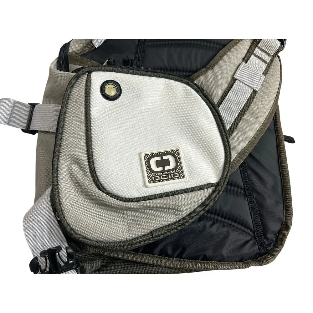 Sonic Sling Backpack Gray &‎ White Crossbody Bag –Unisex Travel Shoulder Pack